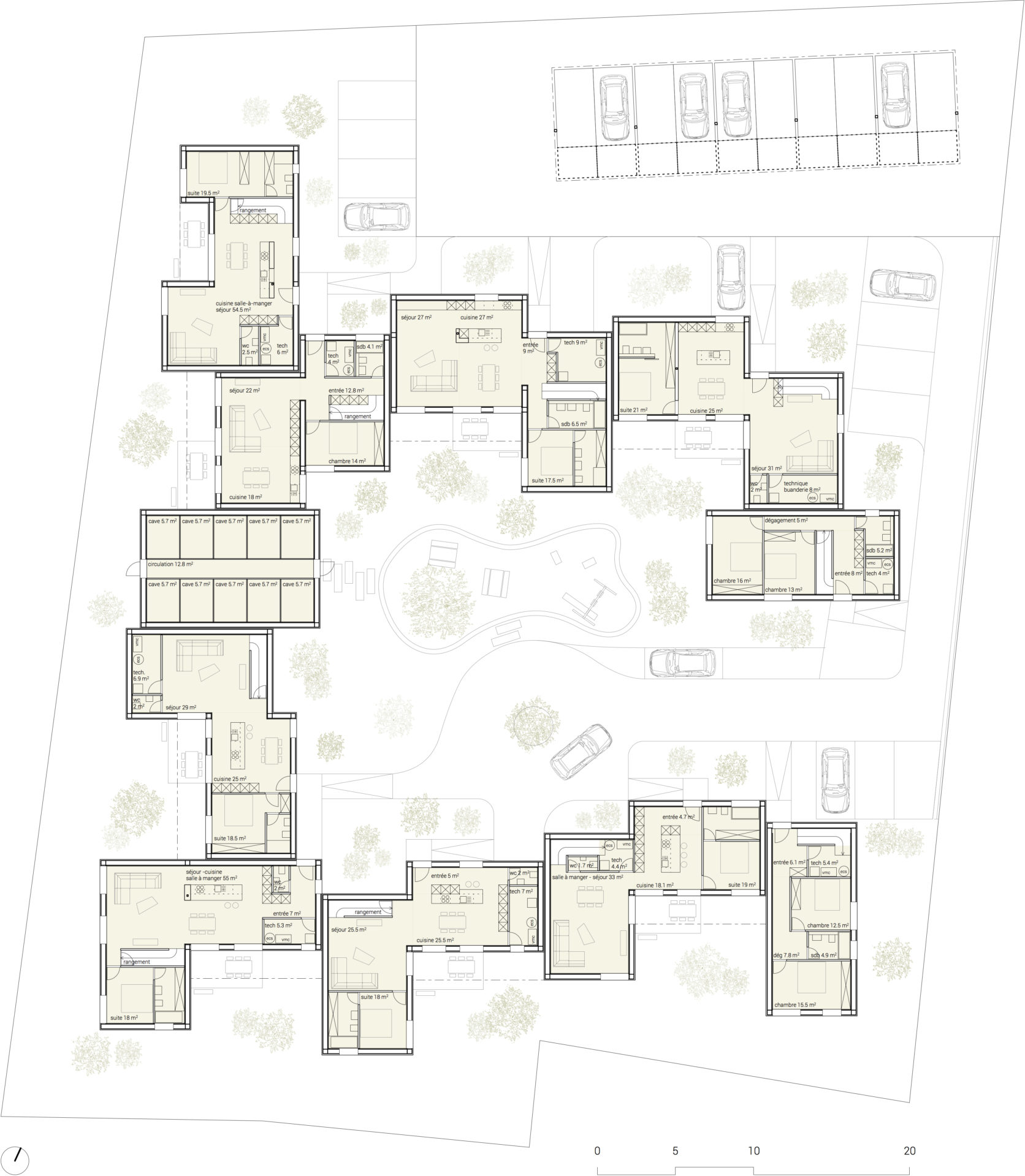 Rez-de-chaussée | écoquartier - Valais central