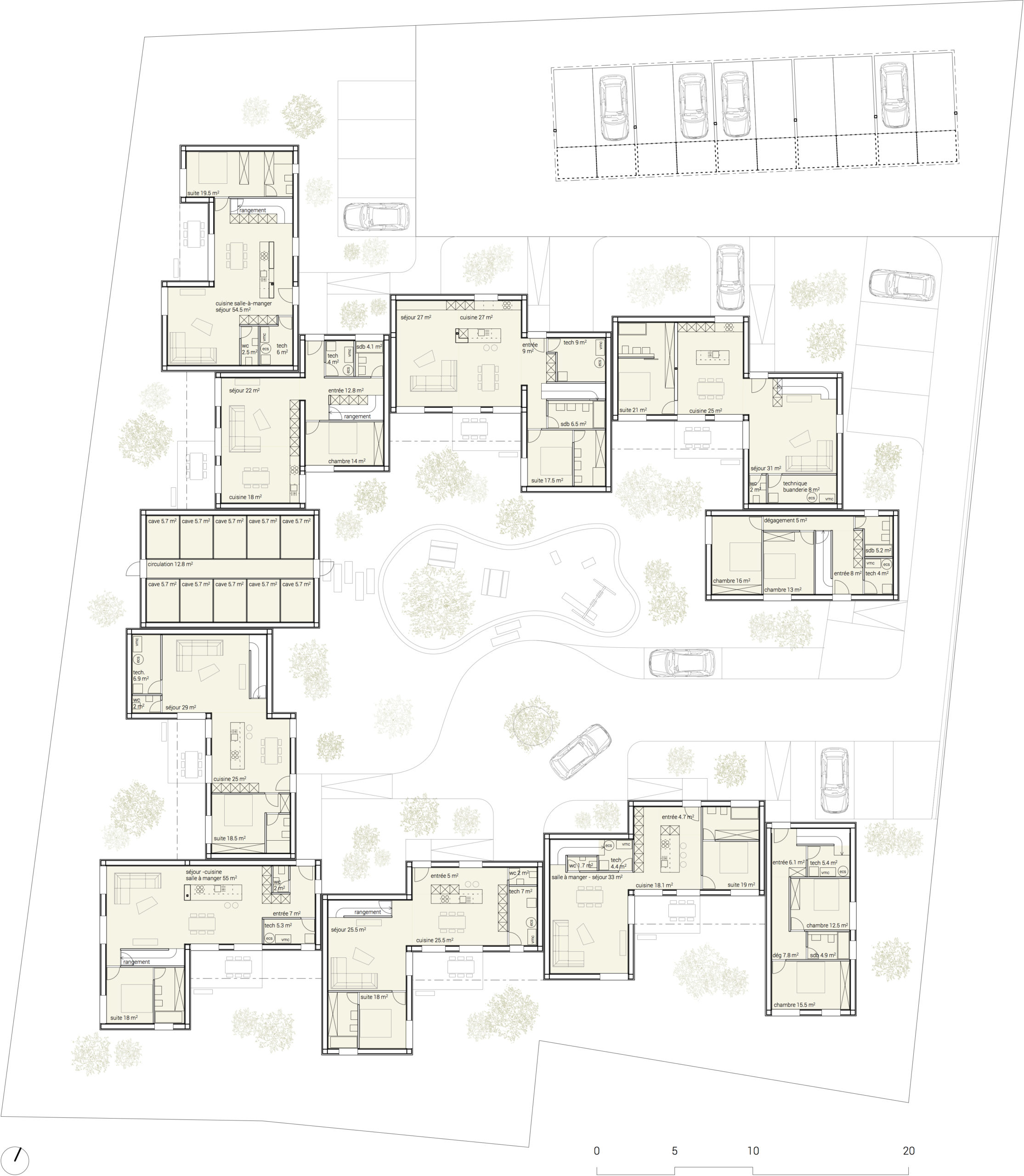 Rez-de-chaussée | écoquartier - Valais central