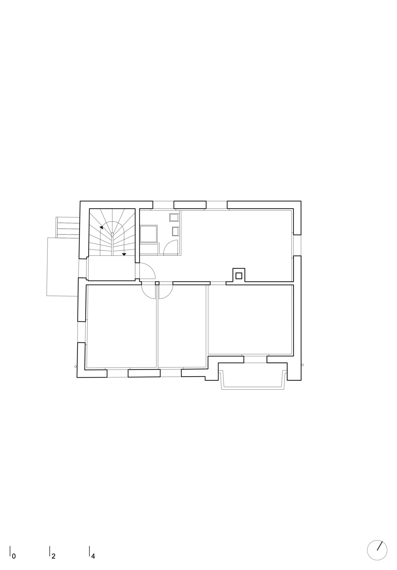 Plan de l'étage 1, dessin d'architecture, plan d'architecte, architecte Sion