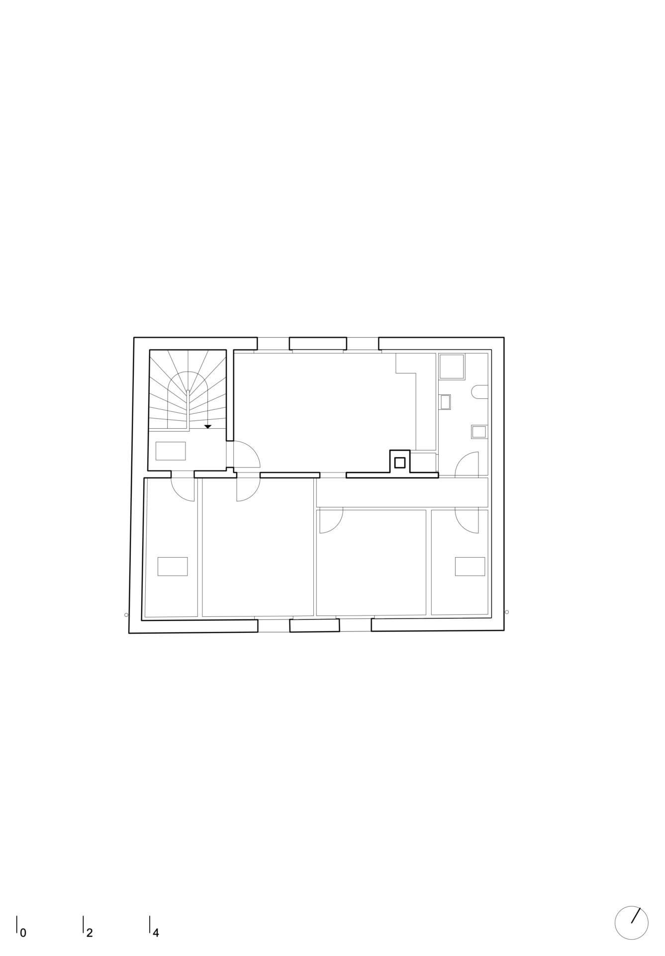 Plan de l'étage 2, dessin d'architecture, plan d'architecte, architecte Sion