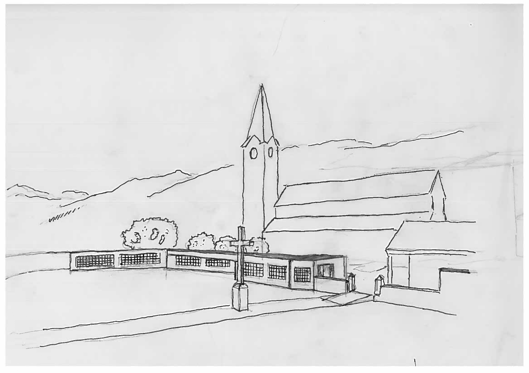 esquisse d'étude de faisabilité, aménagement du cimetière, aménagement paysager à Saint-Léonard, construction d'espaces sacré, projet public, transformation, architecture moderne, matériaux, durabilité