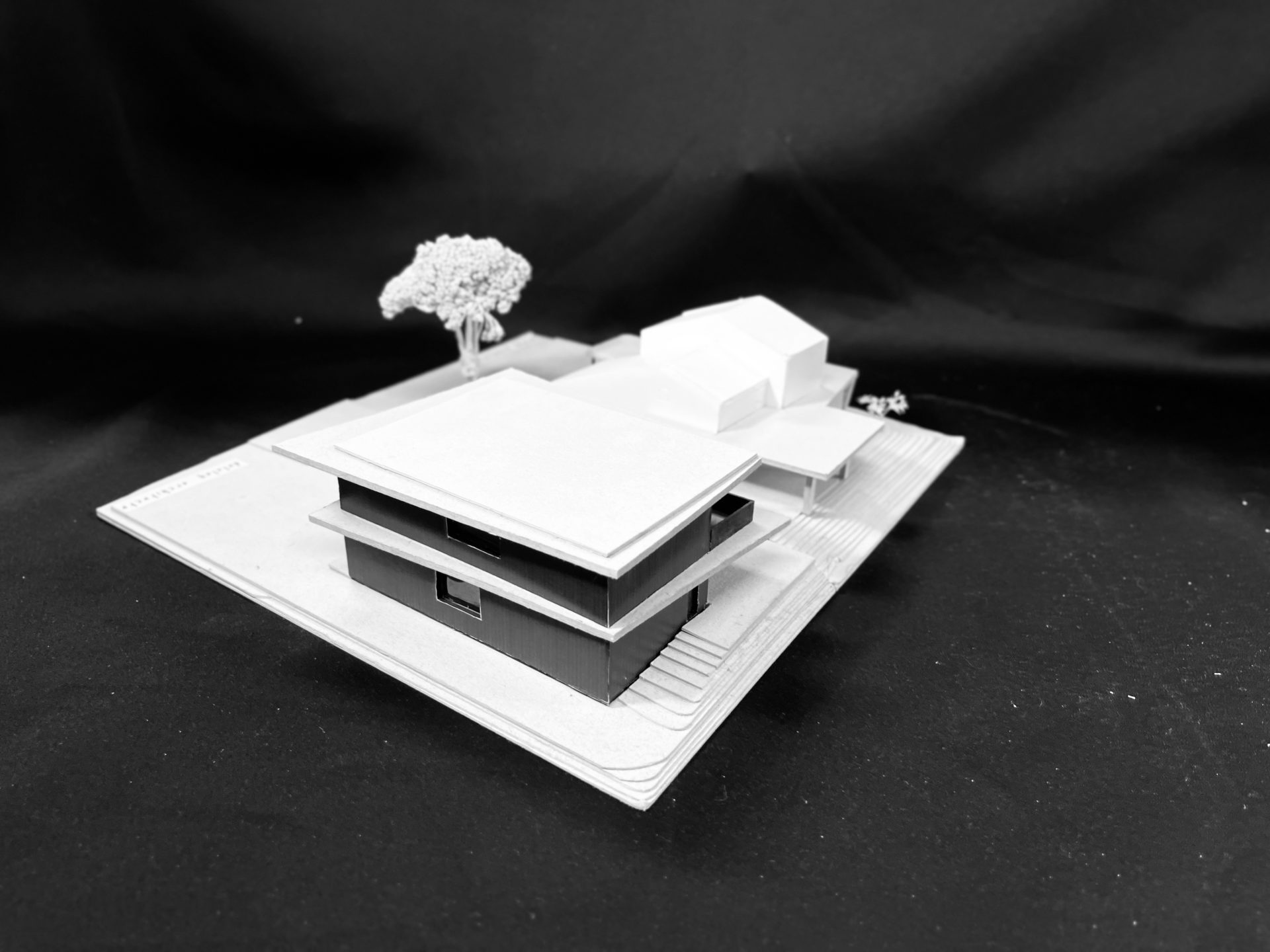 maquette du projet avec texture et végétation